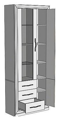 Шкаф-витрина Нобиле ШВтВ-ФСД-БЯН в Стрежевом - strezevoi.mebel24.online | фото 2