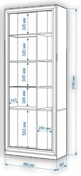 Шкаф-витрина Нобиле ШВтВ-ФСД-БЯН в Стрежевом - strezevoi.mebel24.online | фото 3