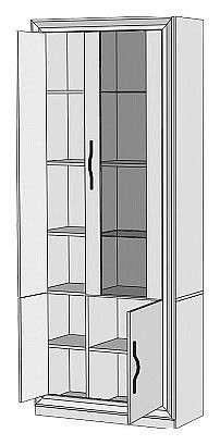 Шкаф-витрина Нобиле ШВтВ-ФСД-ФГК в Стрежевом - strezevoi.mebel24.online | фото