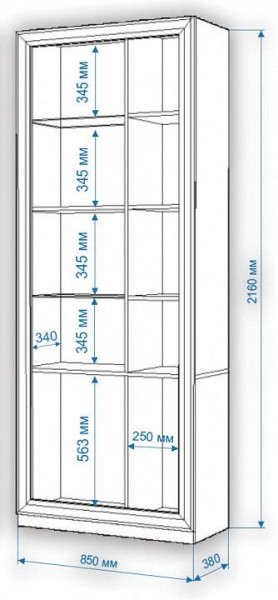 Шкаф-витрина Нобиле ШВтВ-ФСД-ФГК в Стрежевом - strezevoi.mebel24.online | фото 3