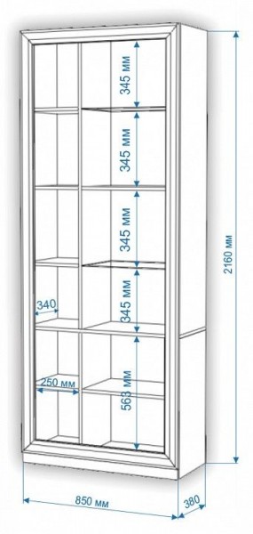 Шкаф-витрина Нобиле ШВтВ-ФСД-ФГК в Стрежевом - strezevoi.mebel24.online | фото 3