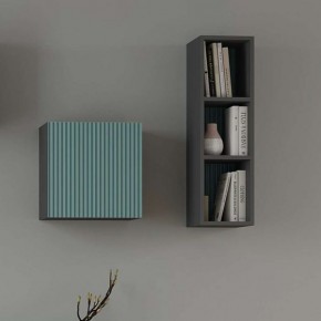 Сириния Куб 2 серый графит/МДФ бриз в Стрежевом - strezevoi.mebel24.online | фото 3