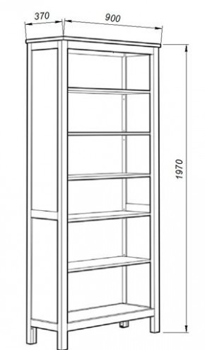 Стеллаж 00 Кантри, массив сосны, цвет белый в Стрежевом - strezevoi.mebel24.online | фото 3