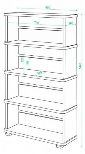 Стеллаж Б-25/4 в Стрежевом - strezevoi.mebel24.online | фото 2