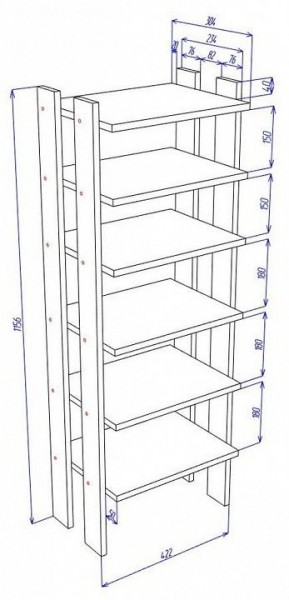 Стеллаж для обуви Cross СТЕЛ1 в Стрежевом - strezevoi.mebel24.online | фото 3