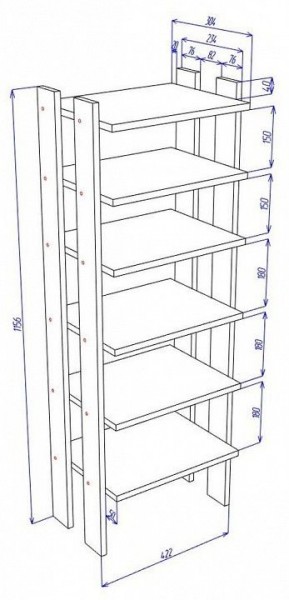 Стеллаж для обуви Cross СТЕЛ1 в Стрежевом - strezevoi.mebel24.online | фото 4