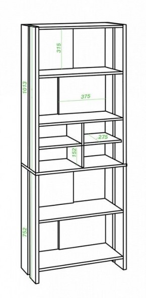 Стеллаж Домино Lite СТЛ-ОВХ в Стрежевом - strezevoi.mebel24.online | фото 2