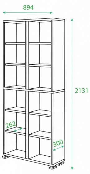 Стеллаж Домино нельсон ПУ-30-1 в Стрежевом - strezevoi.mebel24.online | фото 2