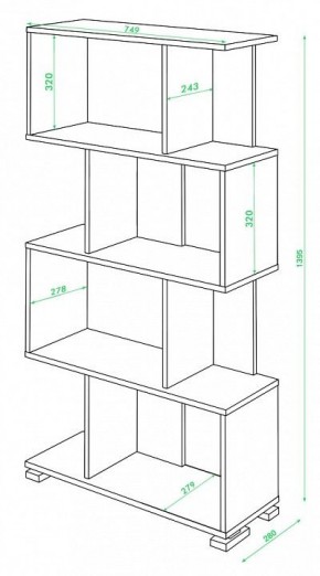 Стеллаж Домино нельсон СЛ-5-4 в Стрежевом - strezevoi.mebel24.online | фото 2