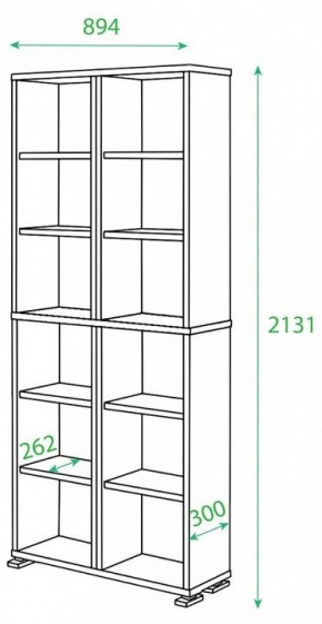 Стеллаж Домино ПУ-30-1 в Стрежевом - strezevoi.mebel24.online | фото 2