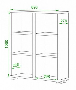 Стеллаж Домино ПУ-50-1 в Стрежевом - strezevoi.mebel24.online | фото 2