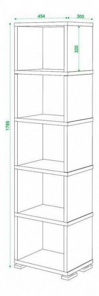 Стеллаж Домино СБ-15/5 в Стрежевом - strezevoi.mebel24.online | фото 2