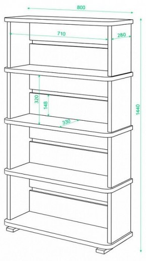 Стеллаж Домино СБ-25/4 в Стрежевом - strezevoi.mebel24.online | фото 2