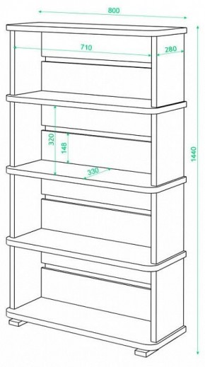 Стеллаж Домино СБ-25/4 в Стрежевом - strezevoi.mebel24.online | фото 3