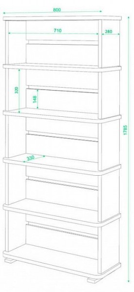 Стеллаж Домино СБ-25/5 в Стрежевом - strezevoi.mebel24.online | фото 2