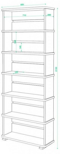 Стеллаж Домино СБ-25/6 в Стрежевом - strezevoi.mebel24.online | фото 2