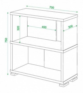 Стеллаж книжный Домино нельсон СБ-10_2 в Стрежевом - strezevoi.mebel24.online | фото 3