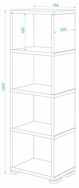 Стеллаж-колонка Домино СБ-15/4 в Стрежевом - strezevoi.mebel24.online | фото 3