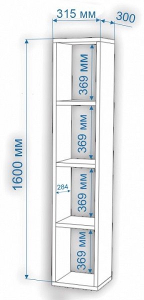 Стеллаж-колонка Нобиле СтлУ в Стрежевом - strezevoi.mebel24.online | фото 2