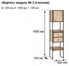 Стеллаж комбинированный Берген-3 в Стрежевом - strezevoi.mebel24.online | фото 10