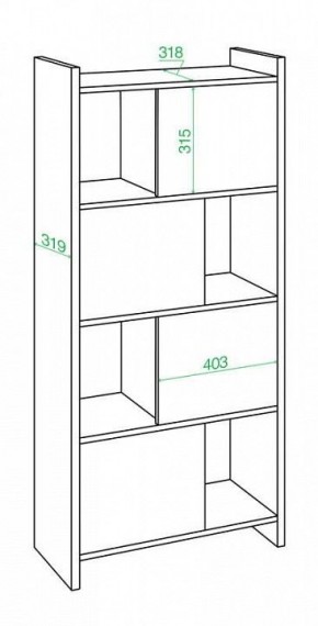 Стеллаж комбинированный Домино Лайт СТЛ-3В в Стрежевом - strezevoi.mebel24.online | фото 2