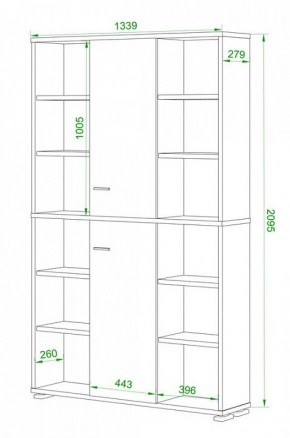 Стеллаж комбинированный Домино ПУ-40-2 в Стрежевом - strezevoi.mebel24.online | фото 2