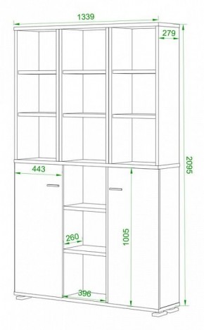 Стеллаж комбинированный Домино ПУ-40-6 в Стрежевом - strezevoi.mebel24.online | фото 2