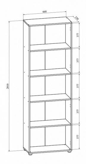 Стеллаж комбинированный Офис ОФ-301К (открытый) в Стрежевом - strezevoi.mebel24.online | фото 2