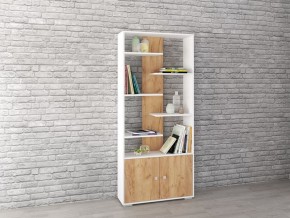 Стеллаж Ромео-4 дуб крафт золотой/белый в Стрежевом - strezevoi.mebel24.online | фото