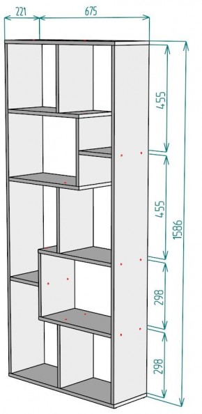 Стеллаж S8 1586х675х221 в Стрежевом - strezevoi.mebel24.online | фото 2