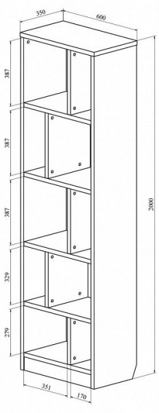 Стеллаж Виктория ВИ-06 в Стрежевом - strezevoi.mebel24.online | фото 3