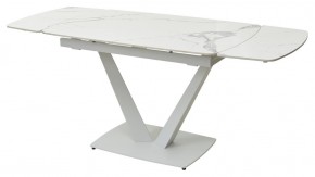 Стол ALATRI 120 GLOSS STATUARIO WHITE SOLID CERAMIC / WHITE, ®DISAUR в Стрежевом - strezevoi.mebel24.online | фото 5