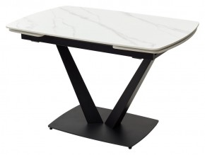 Стол ALATRI 120 MATT WHITE MARBLE SOLID CERAMIC / BLACK, ®DISAUR в Стрежевом - strezevoi.mebel24.online | фото 2