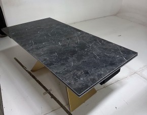 Стол ALES 180 BLACK GRAVE SOLID CERAMIC, керамика / бронзовый, ®DISAUR в Стрежевом - strezevoi.mebel24.online | фото 5