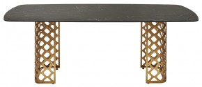 Стол CHIAVARI 220 KL-116 Черный мрамор матовый, итальянская керамика / бронзовый, ®DISAUR в Стрежевом - strezevoi.mebel24.online | фото 8