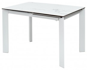 Стол CORNER 120 MATTE STATUARIO Белый мрамор матовый керамика, стекло/ белый каркас, ®DISAUR в Стрежевом - strezevoi.mebel24.online | фото 2