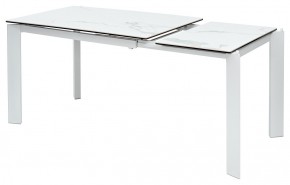 Стол CORNER 120 MATTE STATUARIO Белый мрамор матовый керамика, стекло/ белый каркас, ®DISAUR в Стрежевом - strezevoi.mebel24.online | фото 4