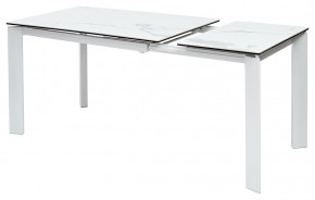 Стол CORNER 120 MATTE STATUARIO Белый мрамор матовый керамика, стекло/ белый каркас, ®DISAUR в Стрежевом - strezevoi.mebel24.online | фото 5