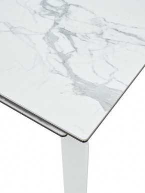 Стол CORNER 120 MATTE STATUARIO Белый мрамор матовый керамика, стекло/ белый каркас, ®DISAUR в Стрежевом - strezevoi.mebel24.online | фото 6