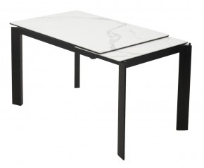 Стол CORNER 120 MATTE STATUARIO Белый мрамор матовый керамика, стекло/ черный каркас, ®DISAUR в Стрежевом - strezevoi.mebel24.online | фото 3