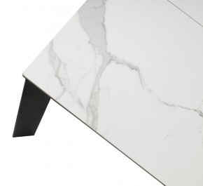 Стол CORNER 120 MATTE STATUARIO Белый мрамор матовый керамика, стекло/ черный каркас, ®DISAUR в Стрежевом - strezevoi.mebel24.online | фото 8