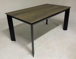 Стол CREMONA 140 KL-61 под дерево, итальянская керамика/ черный каркас, ®DISAUR в Стрежевом - strezevoi.mebel24.online | фото 2