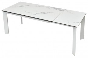 Стол CREMONA 140 MATTE STATUARIO Белый мрамор матовый, керамика/ белый каркас, ®DISAUR в Стрежевом - strezevoi.mebel24.online | фото 5