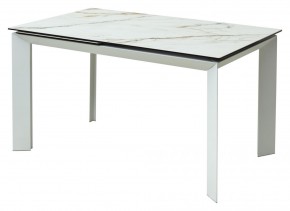 Стол CREMONA 160 KL-188 Контрастный мрамор / белый каркас, ®DISAUR в Стрежевом - strezevoi.mebel24.online | фото 1