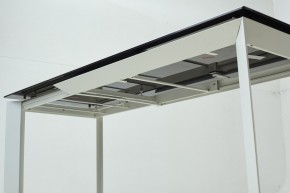 Стол CREMONA 180 KL-188 Контрастный мрамор матовый, итальянская керамика/ белый каркас, ®DISAUR в Стрежевом - strezevoi.mebel24.online | фото 8