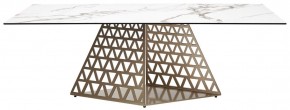 Стол ENNA 220 KL-188 Контрастный мрамор матовый, итальянская керамика/ каркас цвета шампань, ®DISAUR в Стрежевом - strezevoi.mebel24.online | фото 10