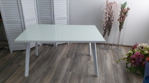 Стол ФИН 140 Белый, стекло/ Белый каркас М-City в Стрежевом - strezevoi.mebel24.online | фото 9