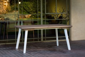 Стол Гармония раздвижной (Harmony Extendable) белый-капучино в Стрежевом - strezevoi.mebel24.online | фото 1