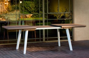 Стол Гармония раздвижной (Harmony Extendable) белый-капучино в Стрежевом - strezevoi.mebel24.online | фото 3