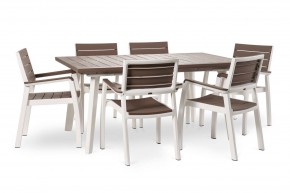 Стол Гармония раздвижной (Harmony Extendable) белый-капучино в Стрежевом - strezevoi.mebel24.online | фото 4